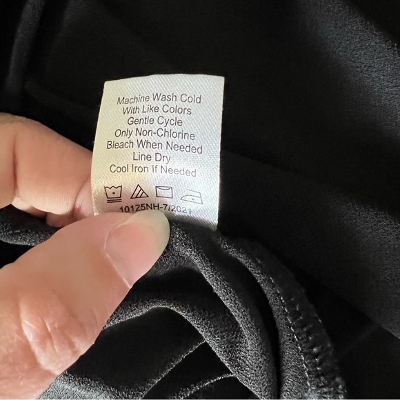 TEMPTED hearts lace puff sleeve organza baby doll top solid black size small - Picture 13 of 13